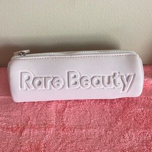 Rare Beauty Pale Pink Embossed Zip Makeup Pouch